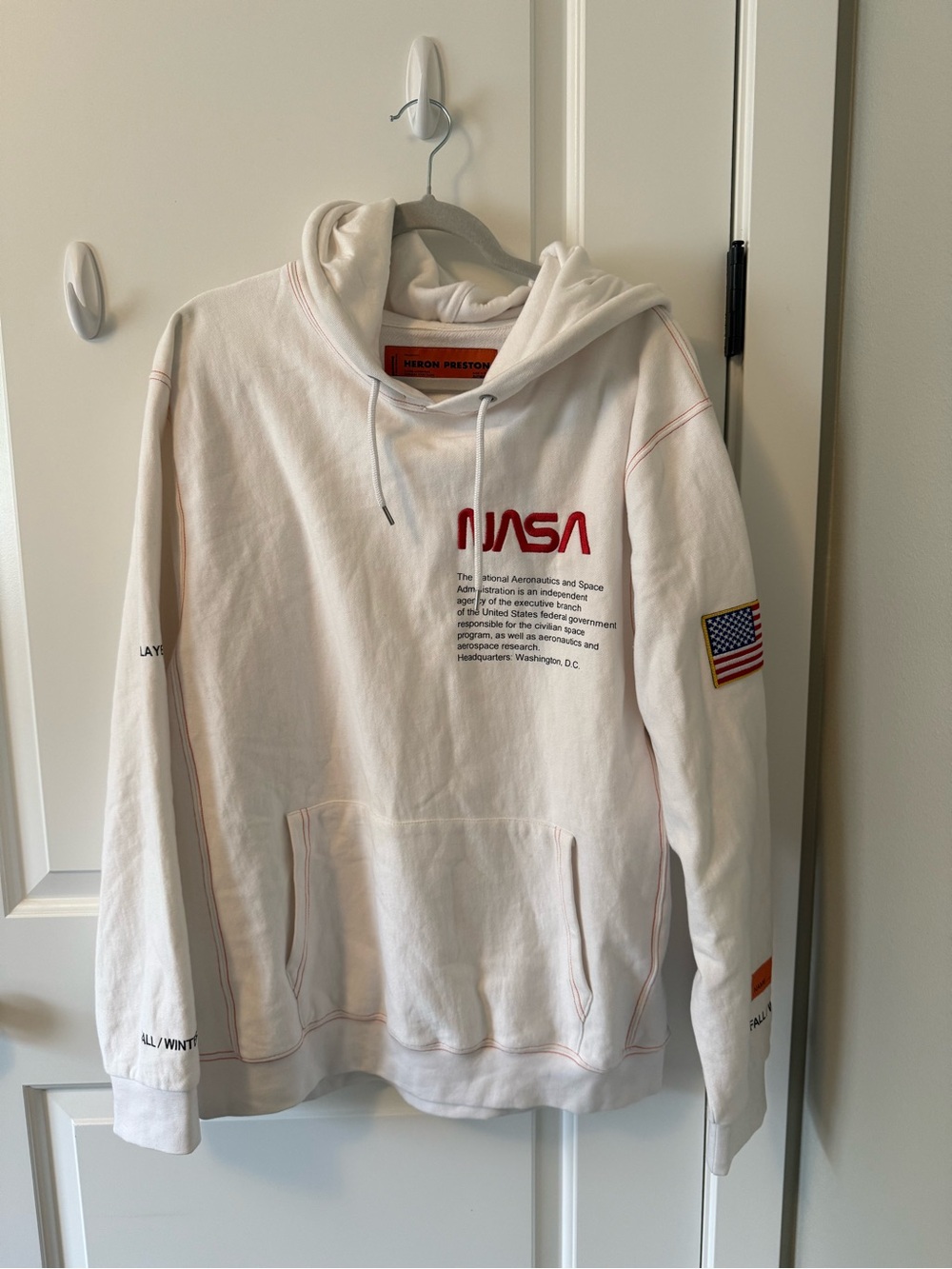 NASA Graphic White Hoodie